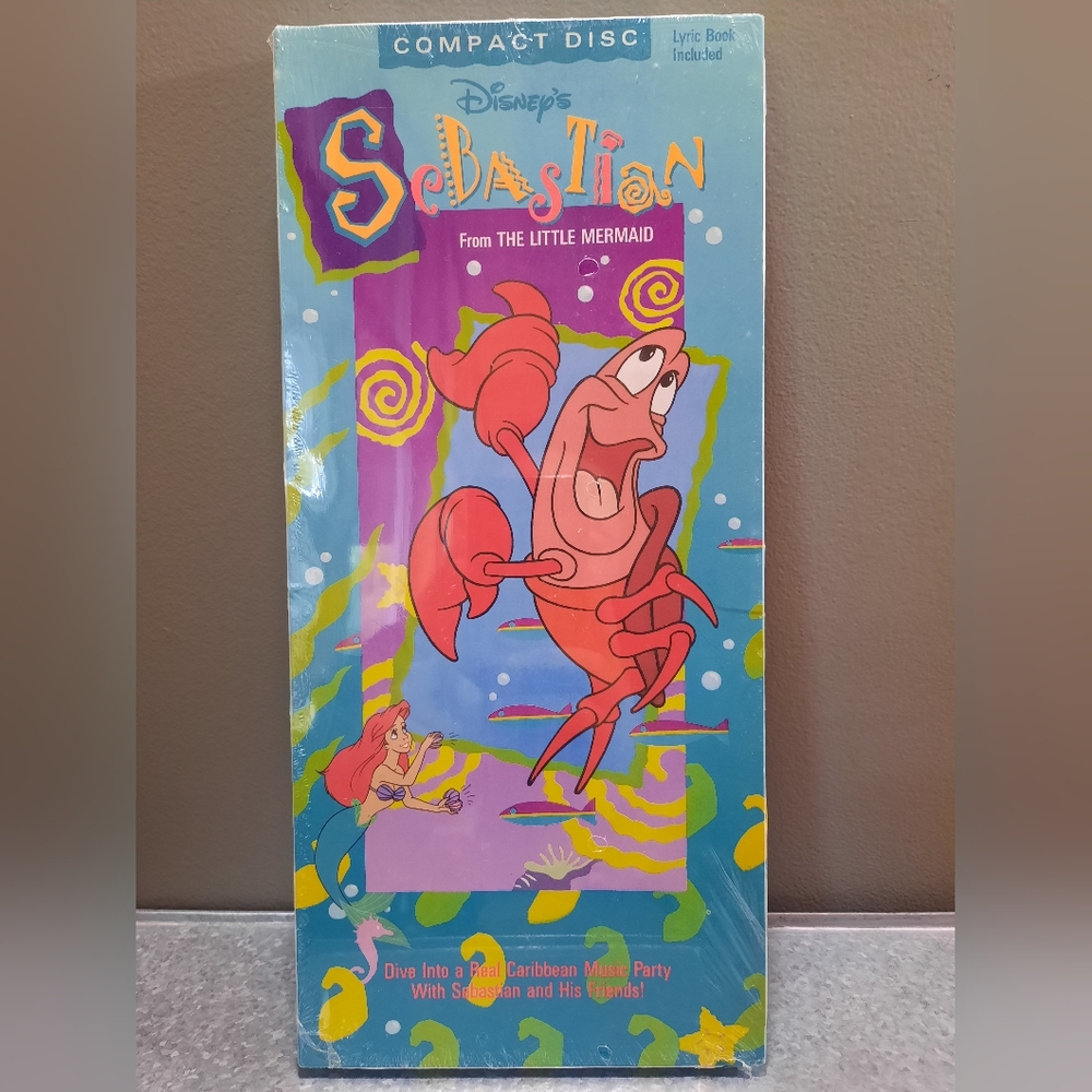 Disney's Sebastian The Little Mermaid 1990 CD Long Box SEALED